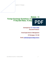 Module - 13 Foreign Exchange Quotations: Cross, Rates, TT Buy/Sell Rates, TC Buy/Sellrates