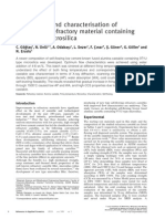 Preparation and Characterisation of Self-Flowing Refractory Material Containing 971U Type Microsilica