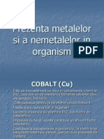 Prezenta Metalelor Si A Nemetalelor in Organism