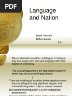 Language and Nation: Israel Yelovich Sofía Lacoste 3 °A