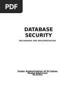 Database Security: Under Authorization of DR - Salwa