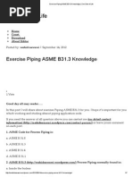 Exercise Piping ASME B31