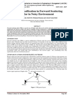 Target Classification in Forward Scattering Radar in Noisy Environment