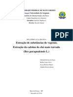 Relatório de Extração de Cafeína - Química Orgânica