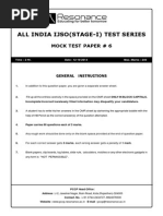 All India Ijso (Stage-I) Test Series