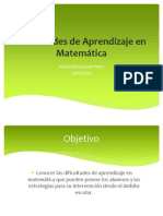 Dificultades de Aprendizaje en Matemática