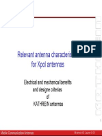 Relevant Antenna Characteristics For Xpol Antennas: Kathrein Features