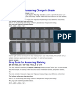 Grey Scale For Assessing Change in Shade