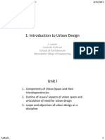 Unit I - Introduction To Urban Design