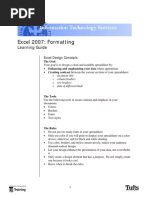 MS Excel 2007 - Formatting