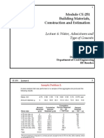 Module CE-251 Building Materials, Construction and Estimation