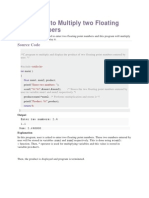 C Programming - Program To Multiply Two Floating Point Numbers