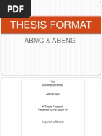 Thesis Format - Quantitative