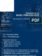 Pert 14 Model Pemilihan Rute