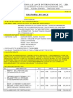 Proforma Invoice: Beijing Zhongheng Alliance International Co., LTD