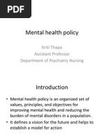 Mental Health Policy