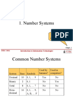 Number Systems: Location in Course Textbook