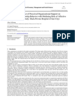 A Survey of The Impact of Perceived Organizational Support On Organizational Citizenship Behavior With Mediating Role of Affective Commitment (Case Study: Shafa Private Hospital of Sari City)