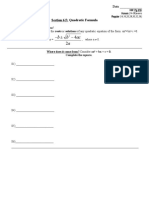 6.5 Quadratic Formula