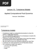 Lecture 10 - Turbulence Models Applied Computational Fluid Dynamics