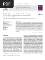 Analysis of Pinch Point in Liquid Vapour Heat Exchanger of R134a DMAC Vapour Absorption Refrigeration System 2013 Applied Thermal Engineering