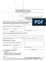 (Proposed) Order On Application of Non-Resident Attorney To Appear in A Specific Case Pro Hac Vice