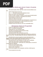 Afirmaciones Diarias para Atraer El Amor y La Pareja Ideal