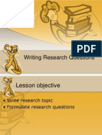 Writing Research Questions