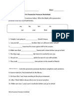 Fill in Possessive Pronouns 2