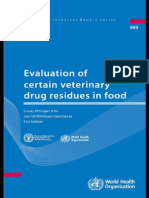 Evaluation of Certain Veterinary Drug Residues in Food