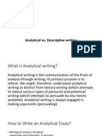 Analytical Vs Descriptive