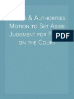 Fraud On The Court Set Aside Motion US District Court Eastern District of California Judge Kimberly J. Mueller Judge Edmund F. Brennan Disqualified - U.S. v. Sierra Pacific Industries