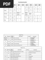 Time Table (Jan-May 2015)