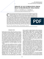 Calcium Phosphate Scale Formation From Simulated Milk Ultrafiltrate Solutions