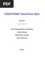 CSE6643/MATH6643: Numerical Linear Algebra: Haesun Park