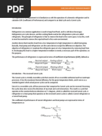 Experiment 1 Refrigeration