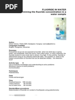 Determining The Fluoride Concentration Water Sample PDF