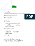 Mth603 Formulae