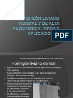 Hormigón Liviano Normal y de Alta Resistencia