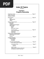 Index of Topics: Property Ownership