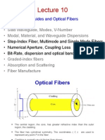 Dielectric Waveguides and Optical Fibers: Slab Waveguide, Modes, V-Number Modal, Material, and Waveguide Dispersions