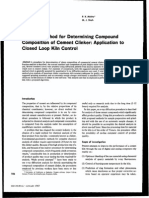 A Rapid Method For Determining Compound Composition Cement Clinker: Application To Closed Loop Kiln Control