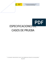 Especificaciones de Casos de Prueba