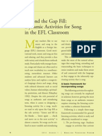 Beyond The Gap Filling - Dynamic Activties For Song in The Efl Classroom