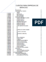 Plan de Cuentas para Empresa de Servicios