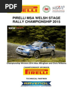 Pirelli MSA Welsh Stage Rally Championship Regulation Booklet