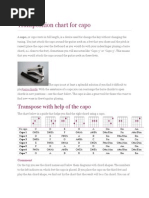 Transposition Chart For Capo