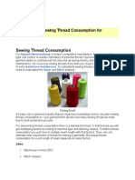 Calculation of Sewing Thread Consumption For Garments