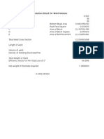 Sheet For Calculation of Welding Electrodes