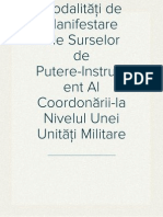 Modalităţi de Manifestare Ale Surselor de Putere-Instrument Al Coordonării-La Nivelul Unei Unităţi Militare